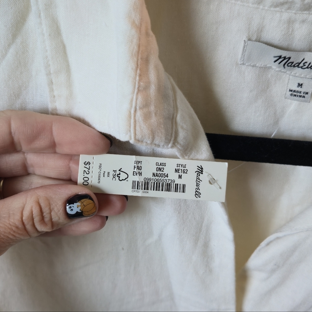 Madewell Women's Linen-Blend Swenson Popover Shirt - Picture 6 of 9